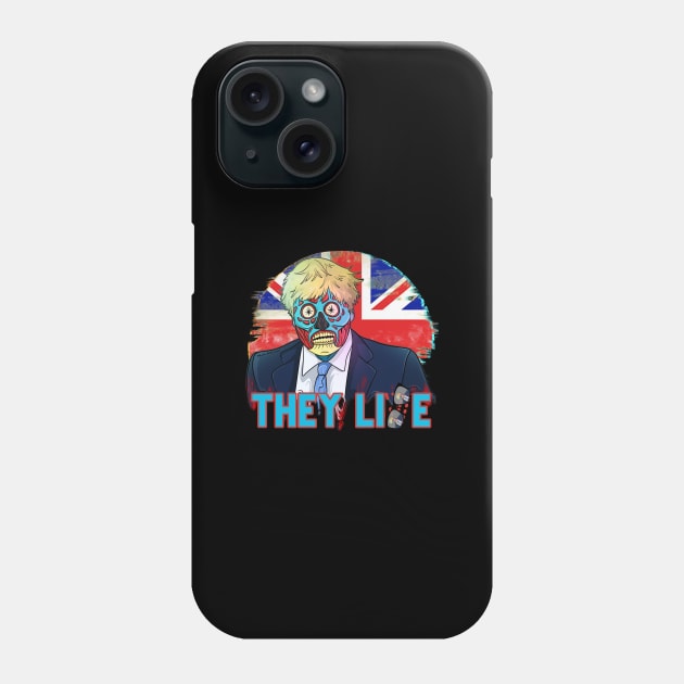 Alien Obey Bojo Politics THEY LIE  Freedom Zombie Boris Phone Case by Trendy Black Sheep