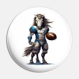 Mustang Football Pin