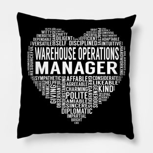 Warehouse Operations Manager Heart Pillow