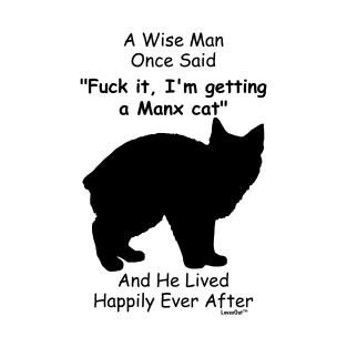 Funny Manx cat Gift for Men T-Shirt