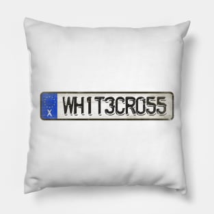 Whitecross - License Plate Pillow