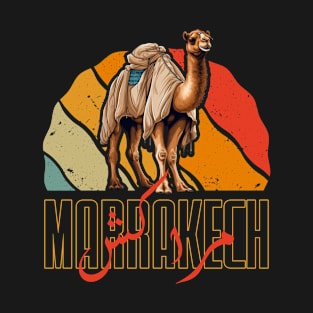 Marrakech Morocco Arabic Camel Sunset T-Shirt