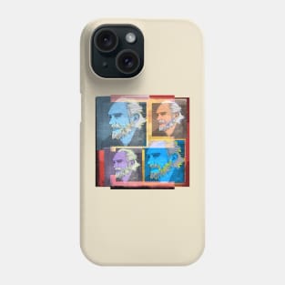 CHARLES BUKOWSKI, AMERICAN WRITER AND BARFLY, collage Phone Case
