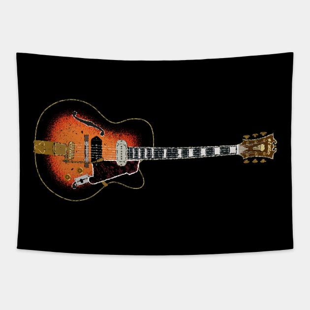 Chet Atkins D'Angelico Excel Guitar Tapestry by Daniel Cash Guitar