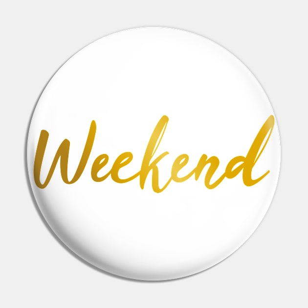 Weekend | Metallics | Gold Pin by stuartjsharples