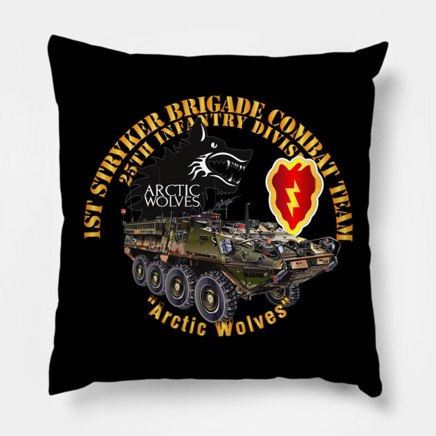 1st Stryker Bde - 25th ID - Arctic Wolves w Stryker - SSI Pillow by twix123844