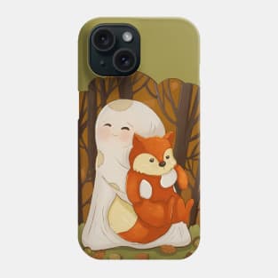 The Happy Ghost Embraces The Furious Fox Phone Case