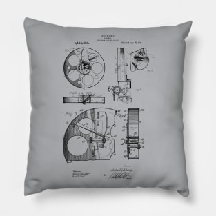 Movie Film Reel Patent Blueprint Apparel 1915 Pillow