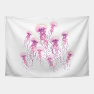 Ethereal Sea Jellies - Pink & Purple Tapestry