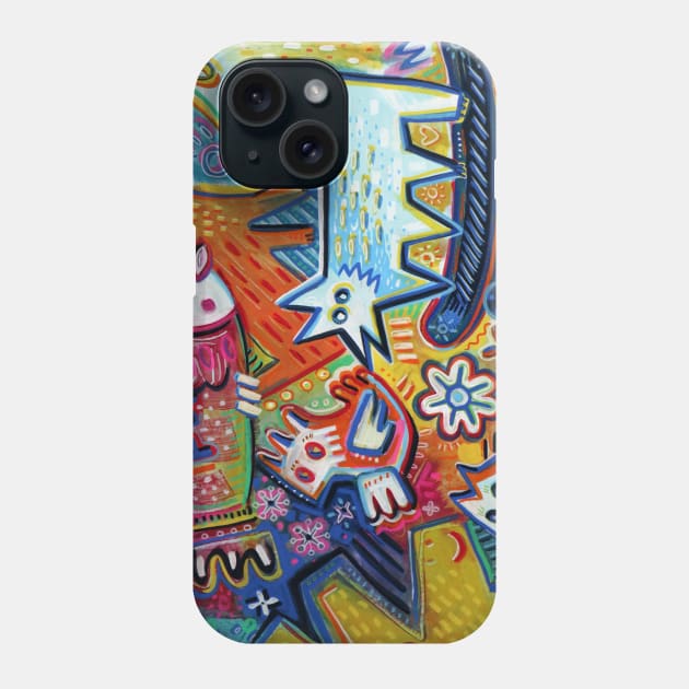 dog skater Phone Case by Angel Rivas