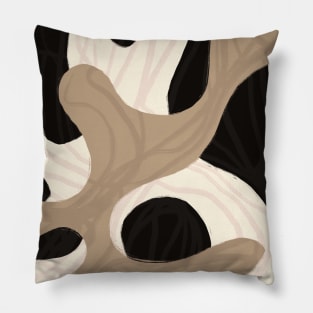 Abstract Shapes Warm boho Tones Pattern Pillow