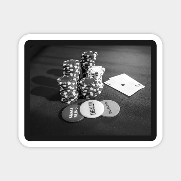 A game of Texas Holdem Poker Magnet by yackers1