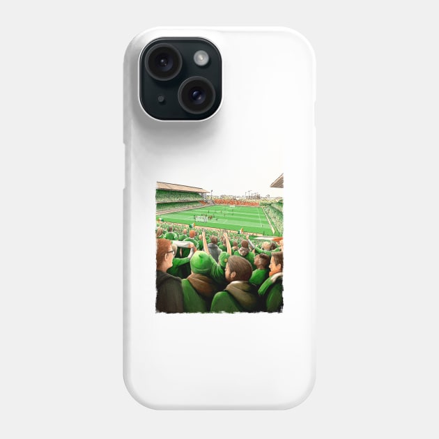 Ireland v The Netherlands 2001 Lansdowne Road - Ireland Football Artwork Phone Case by barrymasterson