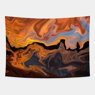 Liquid Marble, Sunset Colours Tapestry