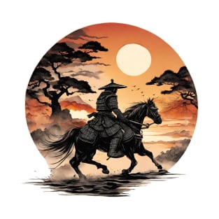 Samurai In A Sunset T-Shirt