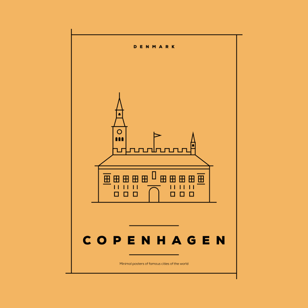 Copenhagen Minimal Poster by kursatunsal