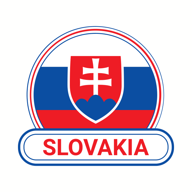 Slovakia Country Badge - Slovakia Flag by Yesteeyear