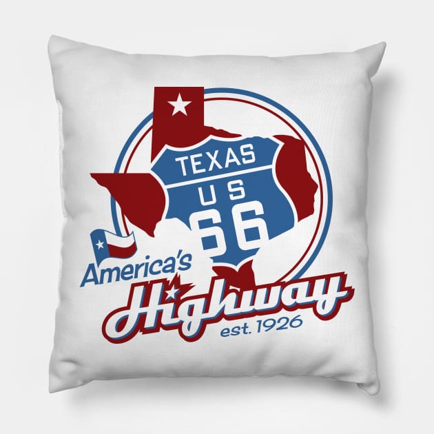 Route 66 Texas Pillow by DesignWise