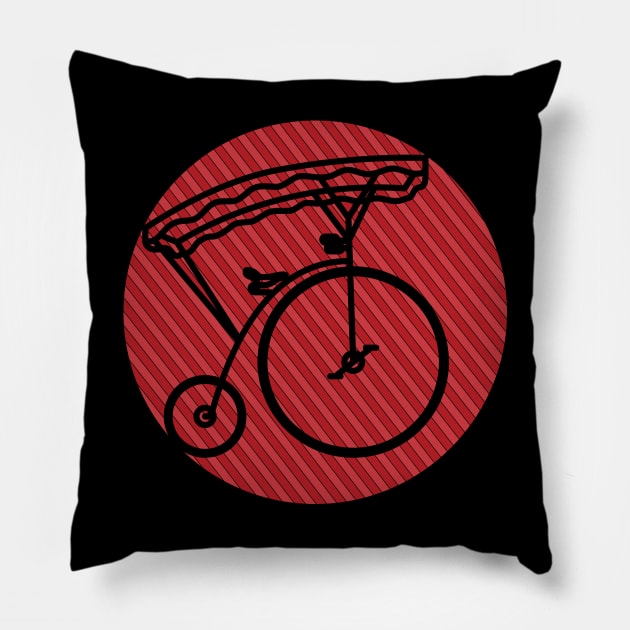 The Prisoner — Penny Farthing Pillow by Phil Tessier