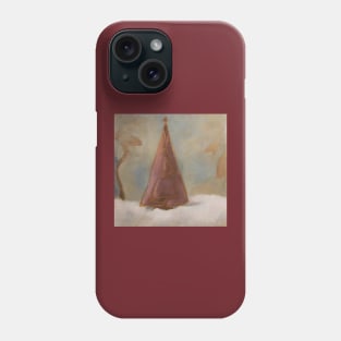 Christmas tree watercolours in snow Phone Case