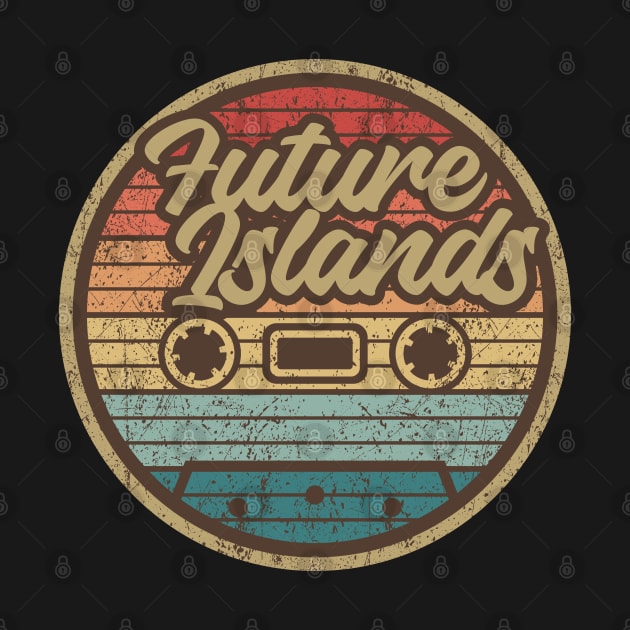 Future Islands Retro Cassette Circle by penciltimes