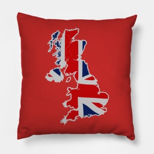 Great Britain (White Outline) Pillow