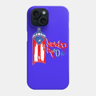 La Puerto spray paint flag of Puerto Rico Phone Case