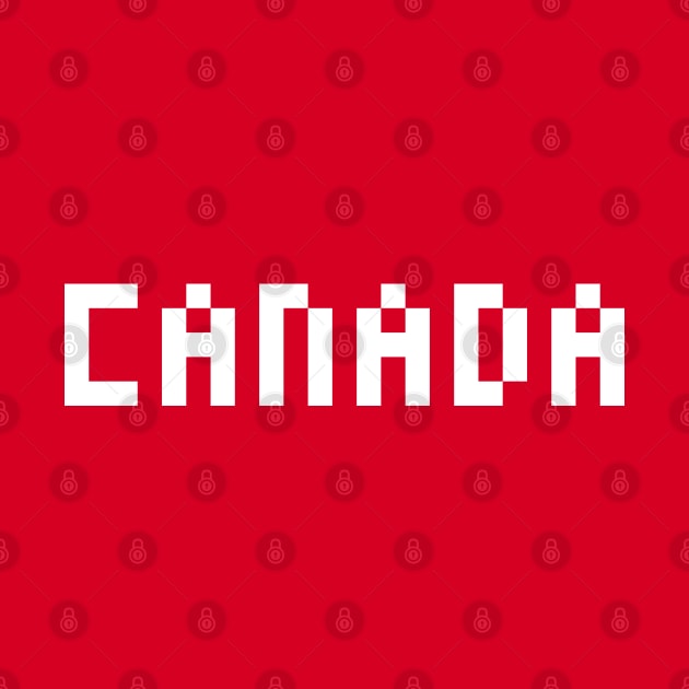 Pixel Canada White Letters by gkillerb