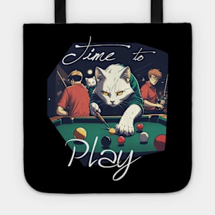 Cat Playing Pool Tote