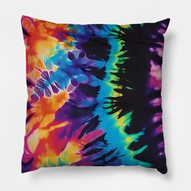 Tye Dye Pattern Pillow by Manafold