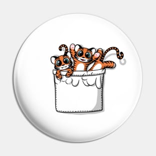 CUTE POCKET TIGERS Pin