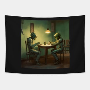 Robots in the cafe series Tapestry
