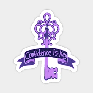 Confidence Is Key Purple Magnet