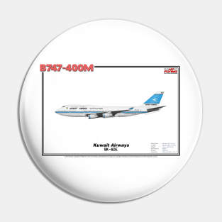 Boeing B747-400M - Kuwait Airways (Art Print) Pin