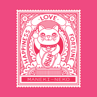 Maneki Neko Stamp T-Shirt