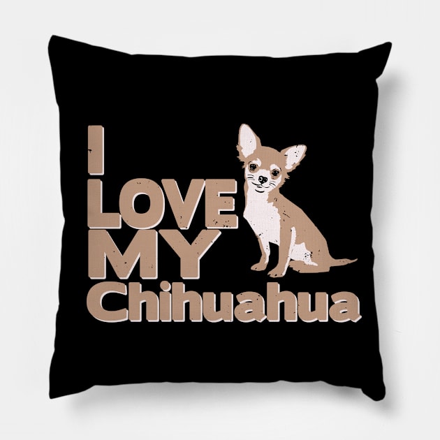 I love my chihuahua Pillow by absolemstudio