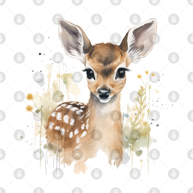 Watercolor Doe 2 by The Art Mage