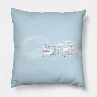 Snow queen in the carriage Pillow