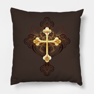 Golden Cross ( Gold Cross ) Pillow