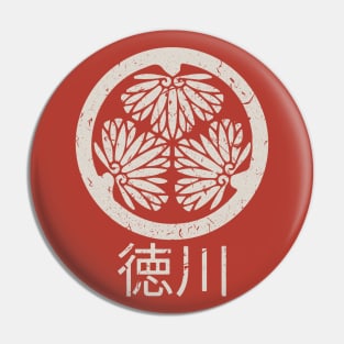 Tokugawa Crest White Pin