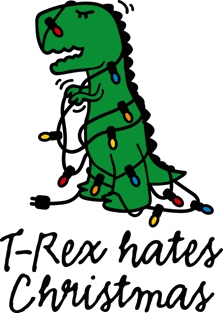 T-Rex hates Christmas lights Christmas lights dinosaur funny xmas Magnet