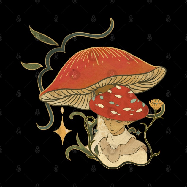 Mushroom Vintage Flower Nature by BellaPixel