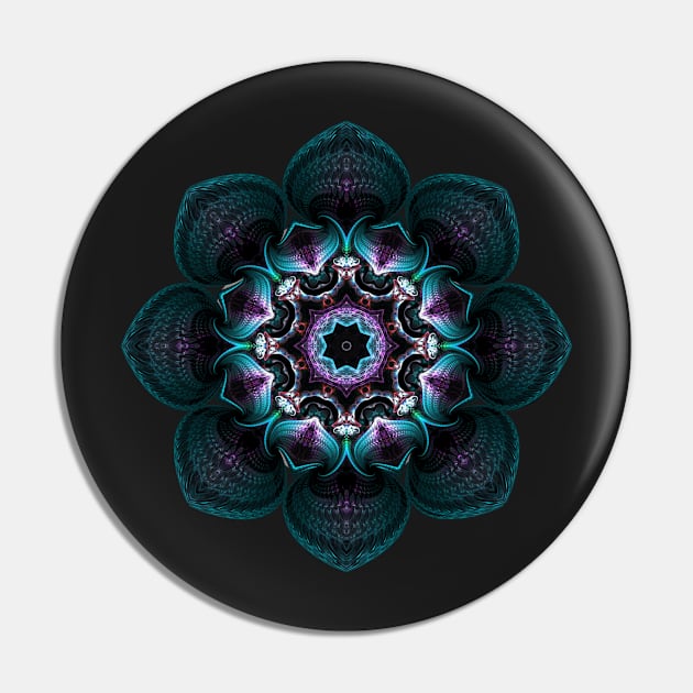 Fractal Mandala Pin by Manafold