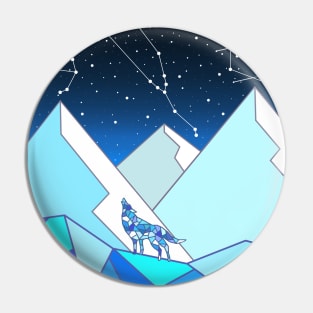 Howling Night Sky Pin