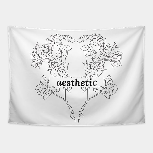 Aesthetic heart contour - for you Tapestry by Vintage Alma