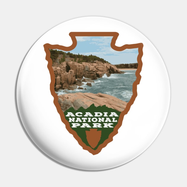 Acadia National Park arrowhead Pin by SlapTheWorld