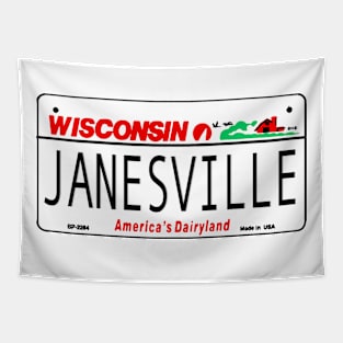 Janesville WI License Plate Design Tapestry