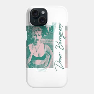 Drew Barrymore  •••••••• Retro 90s Aesthetic Design Tribute Phone Case