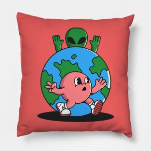 Alien Character Cartoon Pillow