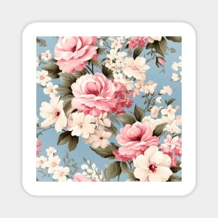 Shabby Chic Flowers Pattern 20 Magnet